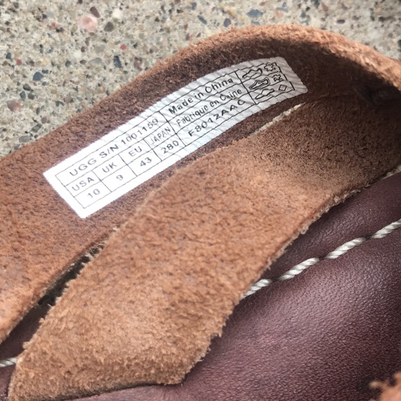 ?UGG Brown Leather Thong Sandal main image 8